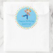 Sticker Rond Clown | Thème cirque | Personnalisé (Sac)