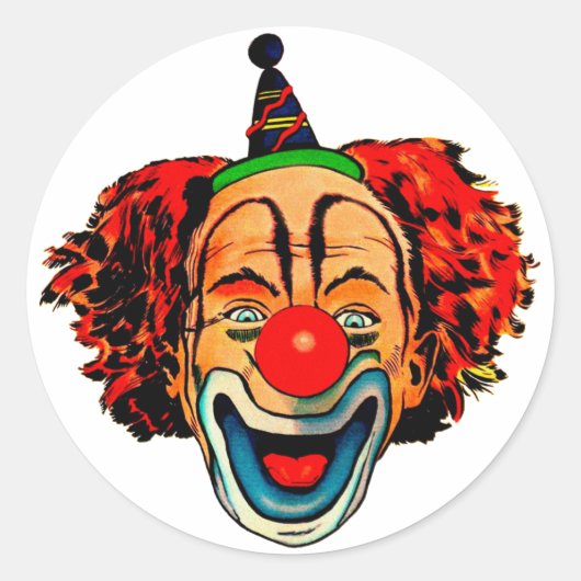 Sticker Rond Clown vintage (Devant)
