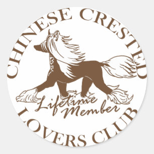 Sticker Rond Club crêté chinois d'amants