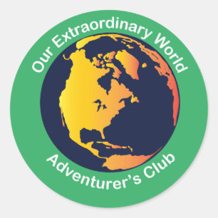 Sticker Rond Club d'aventurier