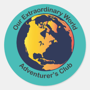 Sticker Rond Club d'aventurier