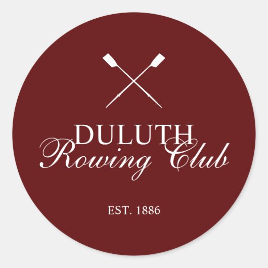 Sticker Rond Club d'aviron classique (Devant)