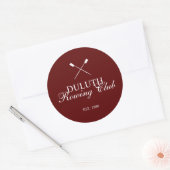 Sticker Rond Club d'aviron classique (Enveloppe)
