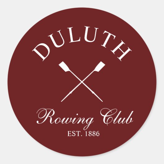 Sticker Rond Club d'aviron classique (Devant)
