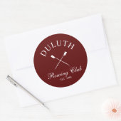 Sticker Rond Club d'aviron classique (Enveloppe)