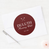 Sticker Rond Club d'aviron classique (Enveloppe)