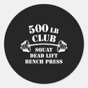 Sticker Rond Club de 225 kg Haltérophilie Gym Salle de sport T-