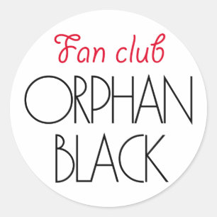 Sticker Rond Club de fan noir Orphan