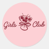 Sticker Rond Club de filles (Devant)