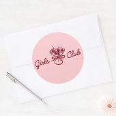 Sticker Rond Club de filles (Enveloppe)