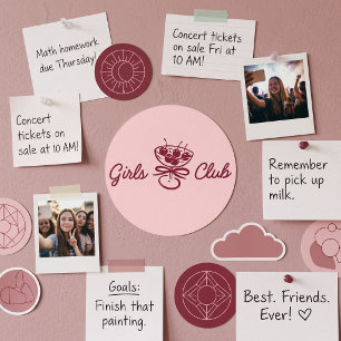 Sticker Rond Club de filles