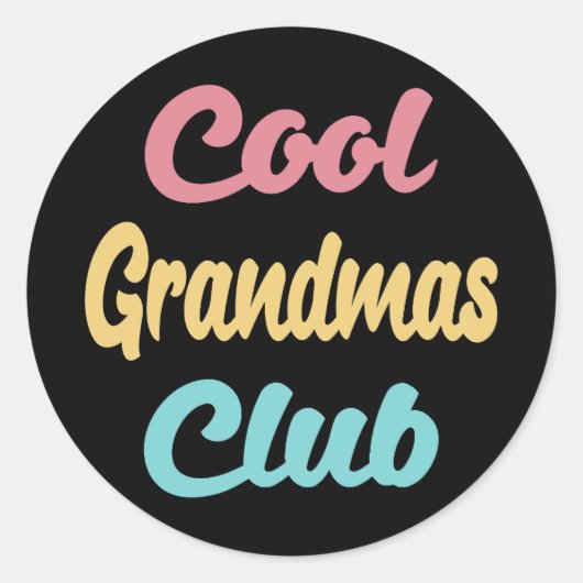 Sticker Rond Club de grand-père cool II (Devant)