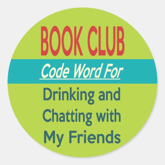 Sticker Rond Club de livres - Code Word (Devant)