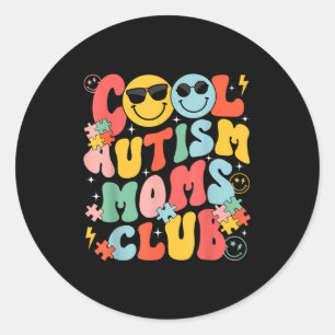 Sticker Rond Club de mères autistes géniales Sensibilisation à