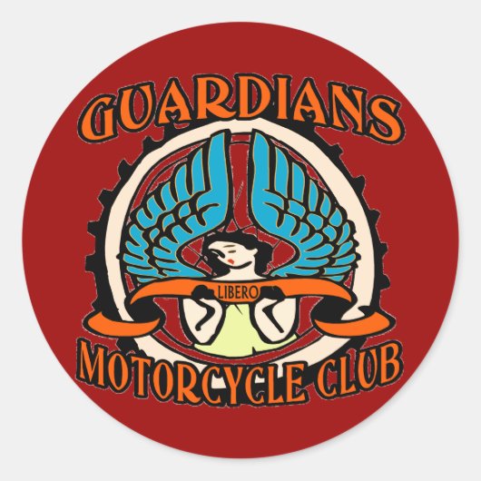 Sticker Rond Club de moto des gardiens (Devant)
