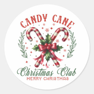 Sticker Rond Club de Noël des cadeaux de Noël de Noël de Noël d