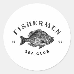 Sticker Rond Club de pêcheurs de la mer
