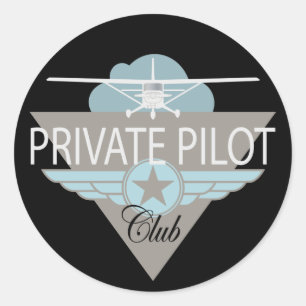 Sticker Rond Club de pilote privé
