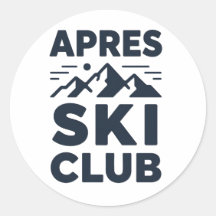 Club de ski après Logo de montagne - Hiver personn