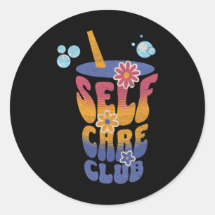 Sticker Rond Club de soins personnels Fleurs mignonnes Positivi