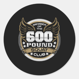 Sticker Rond Club de squat de 270 kilogrammes pour haltérophile