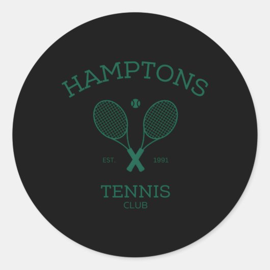Sticker Rond Club de tennis de New York Preppy (Devant)