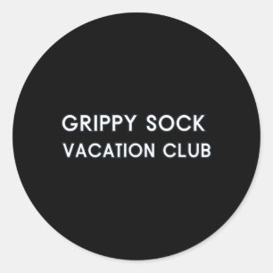 Sticker Rond Club de vacances aux chaussettes antidérapantes Sa