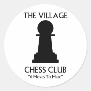 Sticker Rond Club d'échecs de village