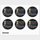 Sticker Rond Club d'échecs SWAG (Feuille)