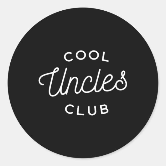Sticker Rond Club des oncles cool (Devant)
