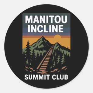 Sticker Rond Club du sommet de Manitou Incline
