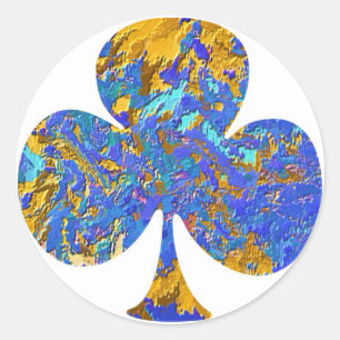 Sticker Rond Club House - Ventilateur de poker