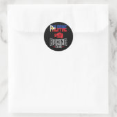 Sticker Rond Club philippin de boxe drapeau (Sac)
