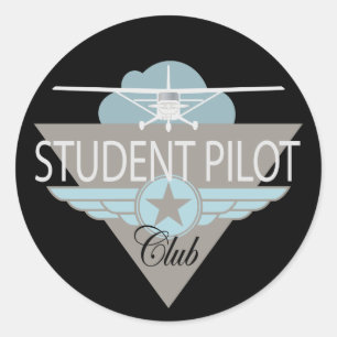 Sticker Rond Club pilote étudiant