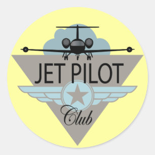 Sticker Rond Club pilote Jet