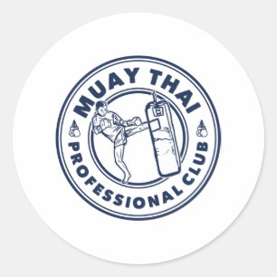 Sticker Rond Club professionnel Muay Thai