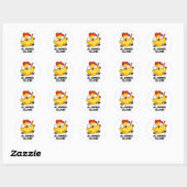 Sticker Rond Cluck Alarmé Drôle Poulets Pun (Feuille)