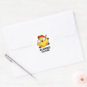 Sticker Rond Cluck Alarmé Drôle Poulets Pun (Enveloppe)