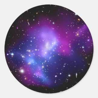Sticker Rond Cluster Galaxy MACS J0717 (télescope Hubble)