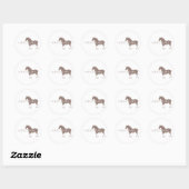 Sticker Rond Clydesdale (Feuille)