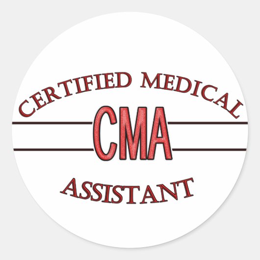 Sticker Rond CMA a certifié le LOGO d'aide médical (Devant)