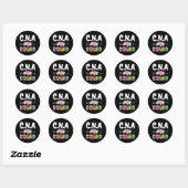 Sticker Rond CNA Nurse Squad Certified Nursing Assistant (Feuille)