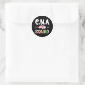 Sticker Rond CNA Nurse Squad Certified Nursing Assistant (Sac)