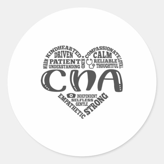 Sticker Rond CNA, reconnaissance des infirmières de l'AIIC, Sub (Devant)