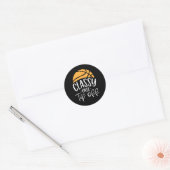 Sticker Rond Coach Basketball Classy Jusqu'Au Décalage (Enveloppe)