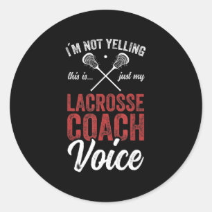 Sticker Rond Coaching autocar de crosse Lacrosse Player Quot