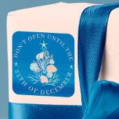 Sticker Rond Coastal Beach Seashell n'ouvre pas avant Noël