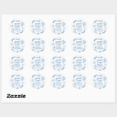 Sticker Rond Coastère cowgirl Blue Ocean Bachelorette week-end (Feuille)