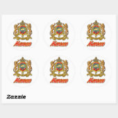 Sticker Rond Coat d'Arms (Feuille)