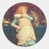 Sticker Rond Coaxer mieux que Teasing Charles Burton Barber (Devant)